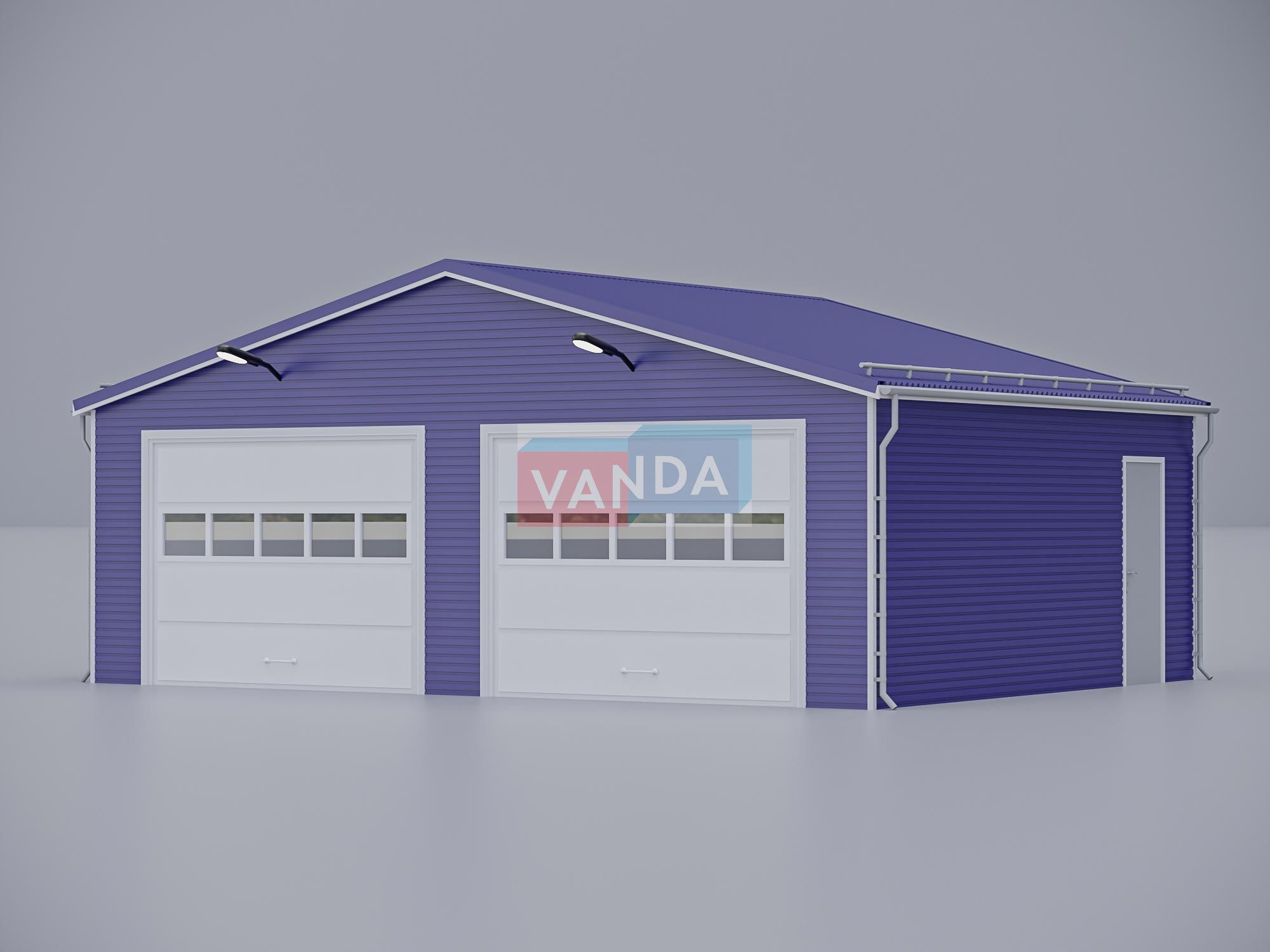 Гараж из сэндвич панелей 8х6